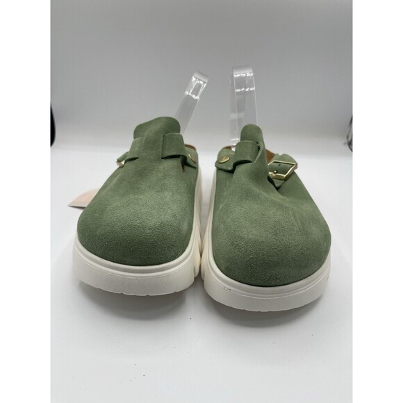 Birkenstock Boston Clogs Shoes Green Chunky Unisex Comfy Vacay 41 EU 10 US New - Picture 2 of 8